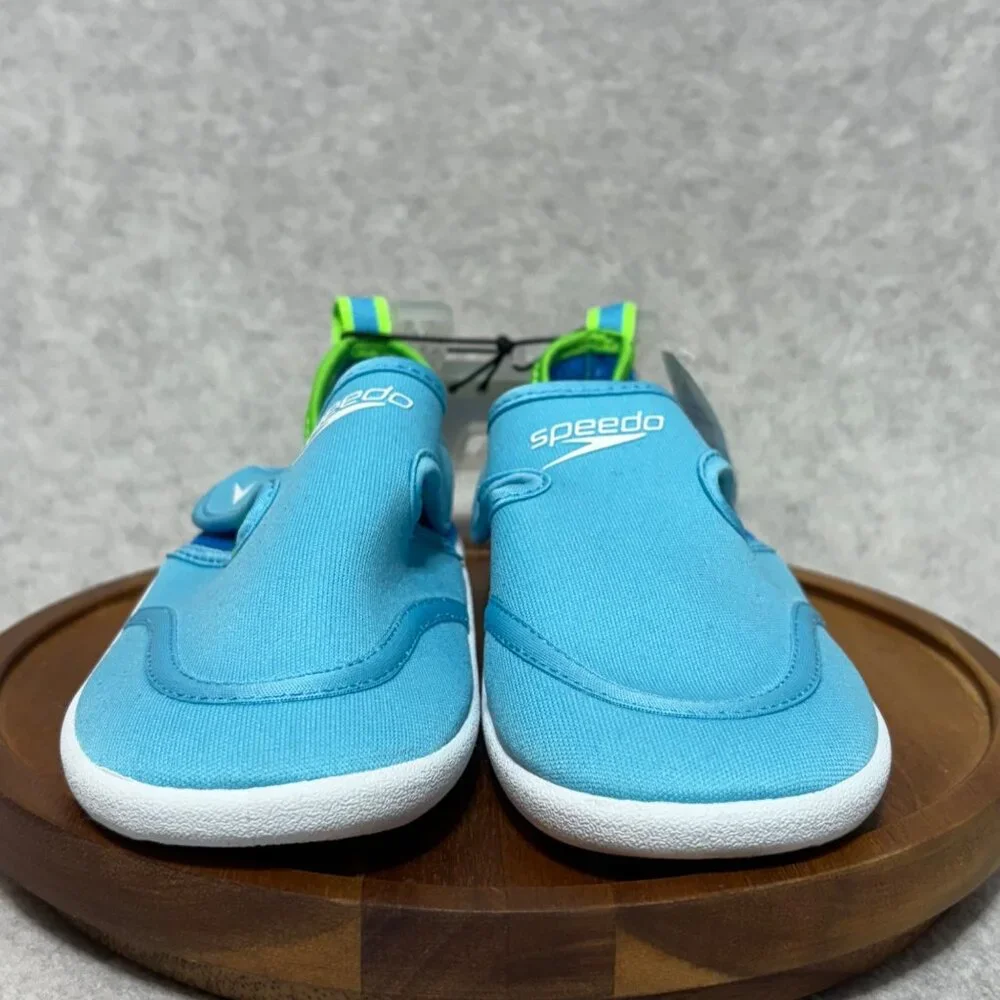 Speedo Water Shoes Kids XL 11/12 Hybrid Teal Blue Green